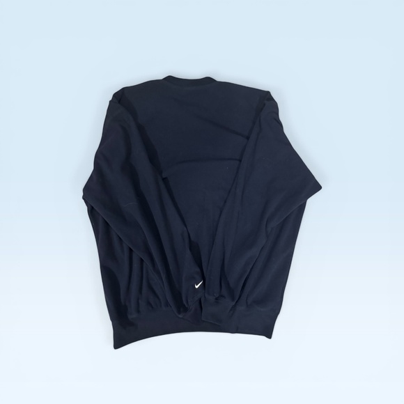Nike Sweatshirt Women’s Medium Navy Fleece Crewneck Swoosh Athletic Sportwear - Picture 6 of 7